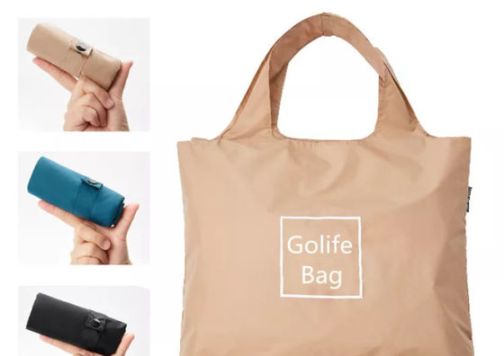 Folding Tearproof Nylon Shopping Bag , Waterproof Polyester Reusable Grocery Bags