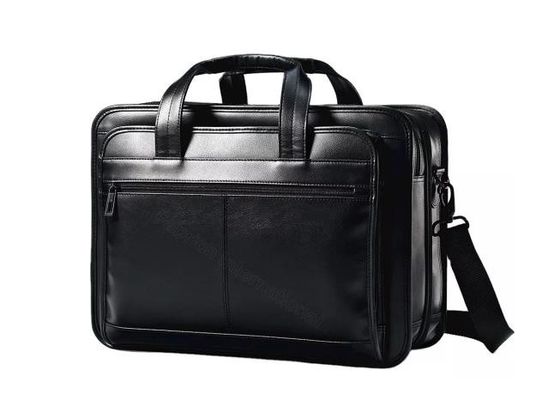 Breathable Leather Waterproof Messenger Bag Portable Anti Abrasion
