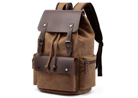 Practical Men Vintage Canvas Backpack , Multicolor Canvas Knapsack Vintage