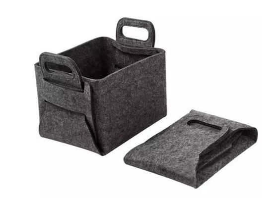 Reusable Practical Foldable Felt Storage Basket Multipurpose Waterproof