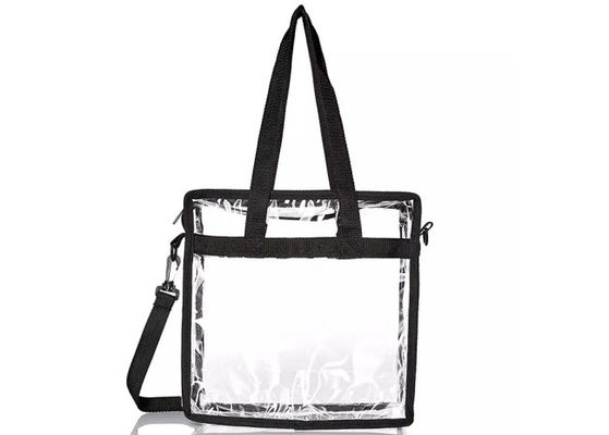 Transparent Shoulder Reusable Shopping Bags PVC Waterproof Recycled