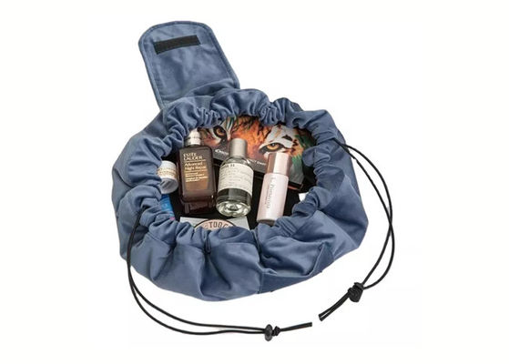 Velvet Portable Makeup Drawstring Bag Recycled Multi Function