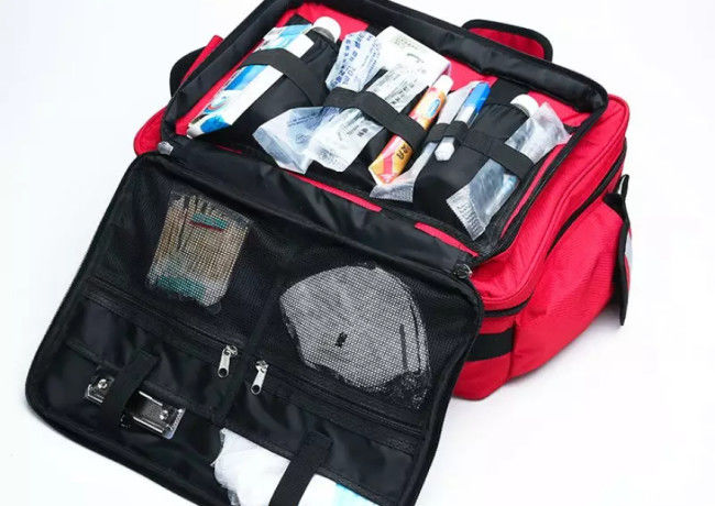 Nylon Emergency Medical Backpacks , Antiwear First Aid Backpacks For Schools
