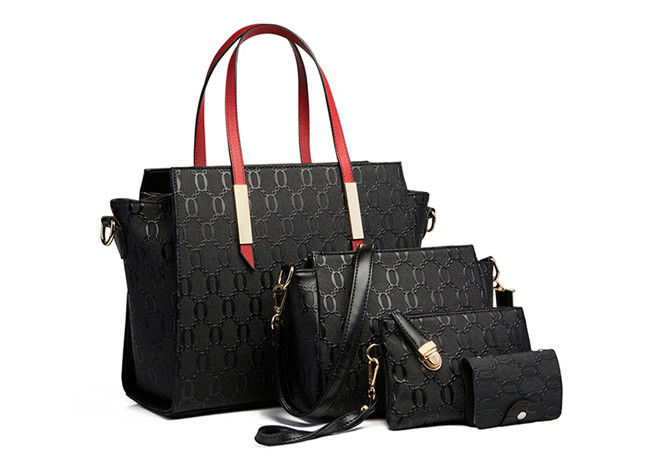 abrasion resistant Women PU Handbag set for ladies Recycled Multiscene