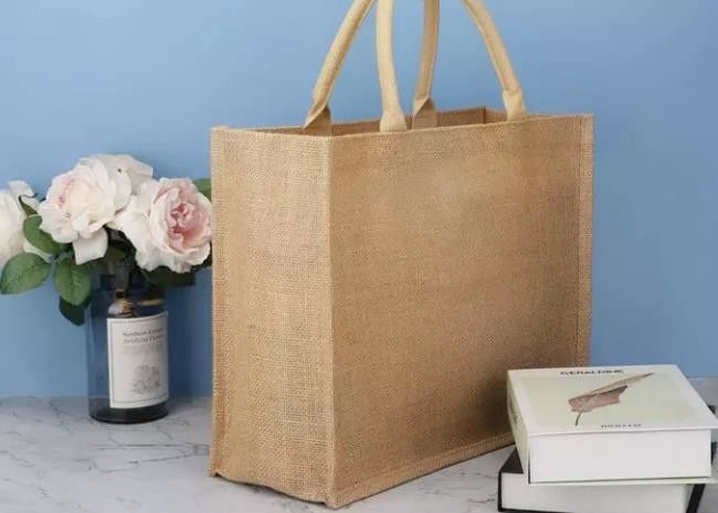 Foldable Burlap Reusable Shopping Bags Multipurpose Practical
