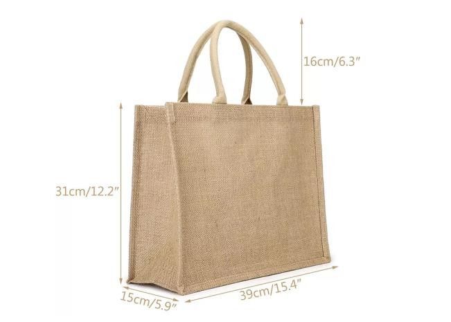 Foldable Burlap Reusable Shopping Bags Multipurpose Practical