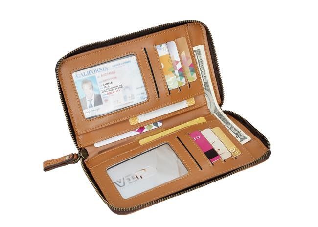 Antiwear Ladies Cell Phone Wallet , 6.5inch Mini Crossbody Cell Phone Purse