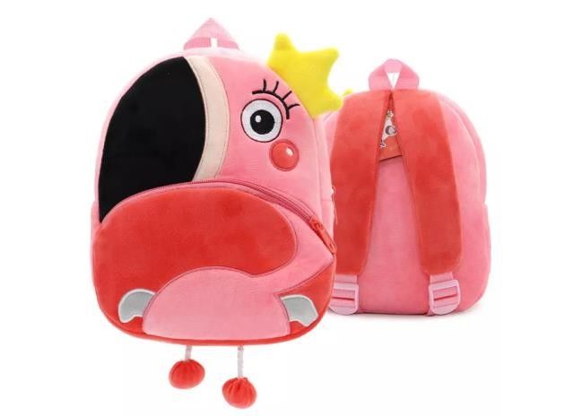 Cartoon Polyester Animal Plush Backpack , Multipurpose Cute School Bag