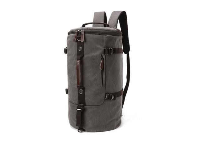 Antiwear Vintage Hiking Backpack , Multi Scene Cylinder Canvas Daypack