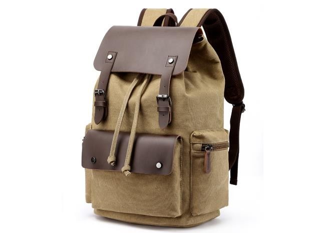 Practical Men Vintage Canvas Backpack , Multicolor Canvas Knapsack Vintage