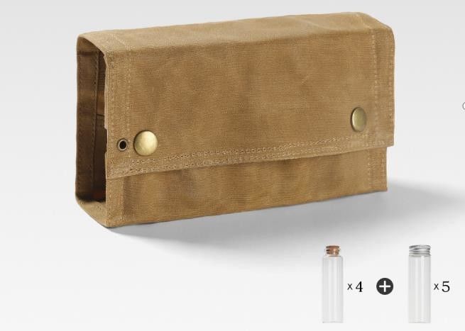 Canvas Barbecue Camping Storage Bag 38.5x19.5cm For Seasoning Bottles