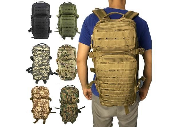 Outdoor Antiwear Molle Hiking Backpack , Polyester Military Camping Backpack