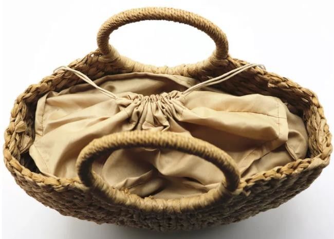 Practical Beach Round Straw Handbag Woven Portable For Women