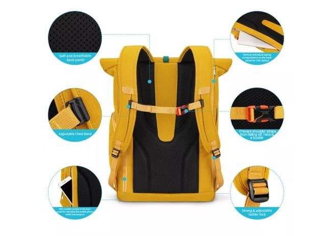 Multifunctional 35L Roll Top Backpack Leakproof For Travel School
