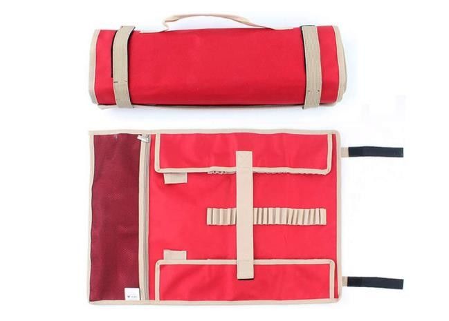 Anti Abrasion Thickened Roll Up Tool Pouch , Multiscene Roll Out Tool Bag