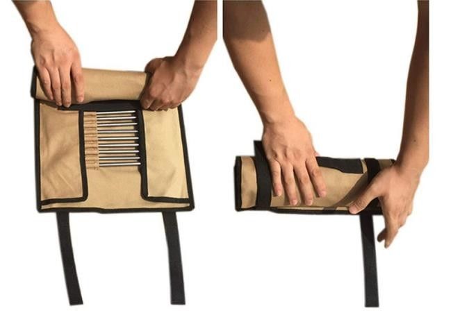 Anti Abrasion Thickened Roll Up Tool Pouch , Multiscene Roll Out Tool Bag