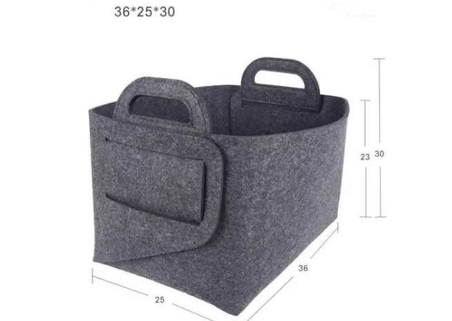 Reusable Practical Foldable Felt Storage Basket Multipurpose Waterproof