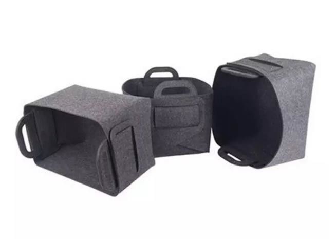 Reusable Practical Foldable Felt Storage Basket Multipurpose Waterproof
