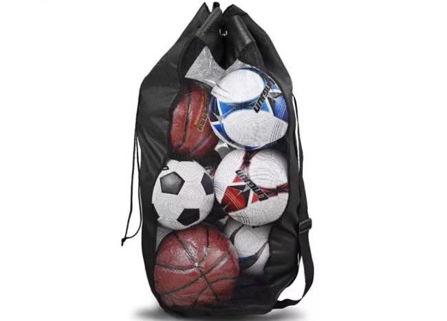 Drawstring Mesh Exercise Equipment Bag for Basketball Football Volleyball