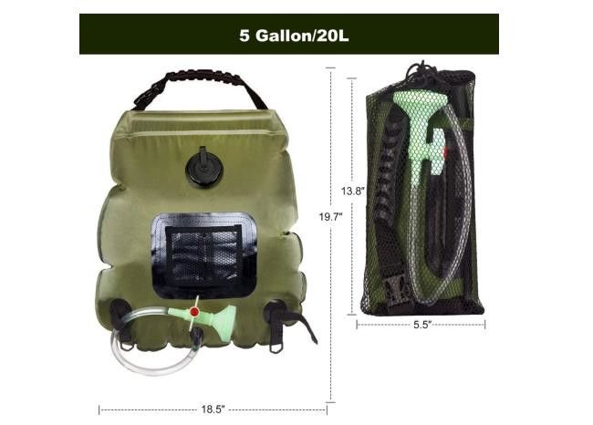 OEM Outdoor Shower Waterproof Camping Bag 20L PVC Portable For Beach Travel