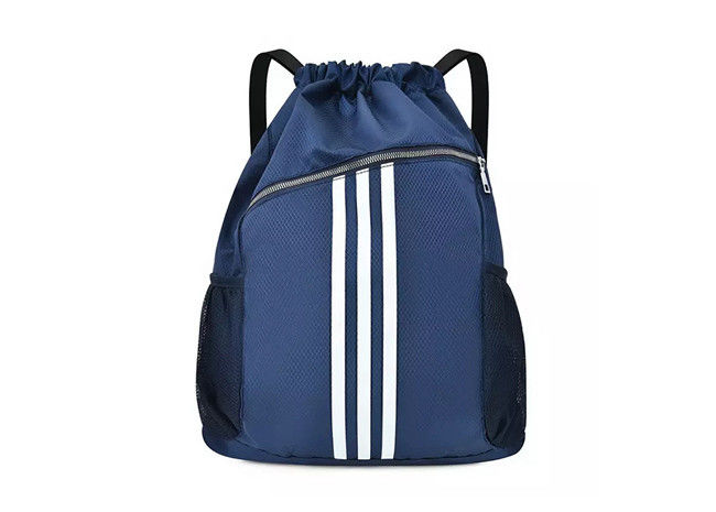 Lightweight Polyester Sport Drawstring Backpack Portable Multi Function