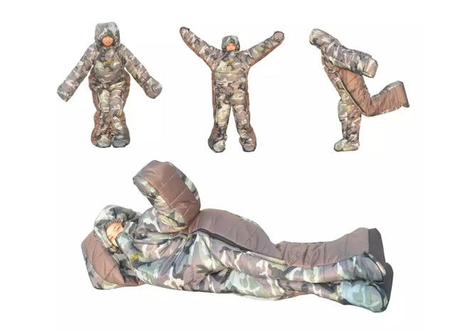 Collapsible Outdoor Sleeping Bags Human Shape Antiwear Reusable