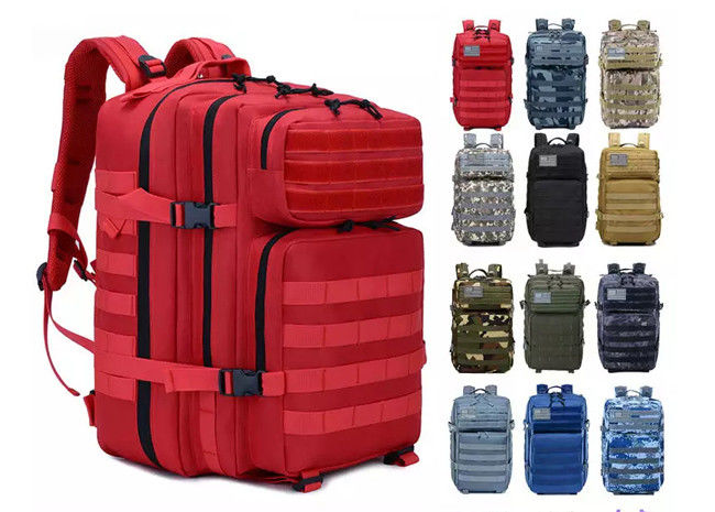 Practical 900D Nylon Hiking Backpack , Anti Abrasion Camo Molle Backpack