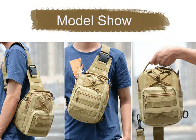 Shockproof Lightweight Men Chest Sling Bag , Polyester Crossbody Day Pack