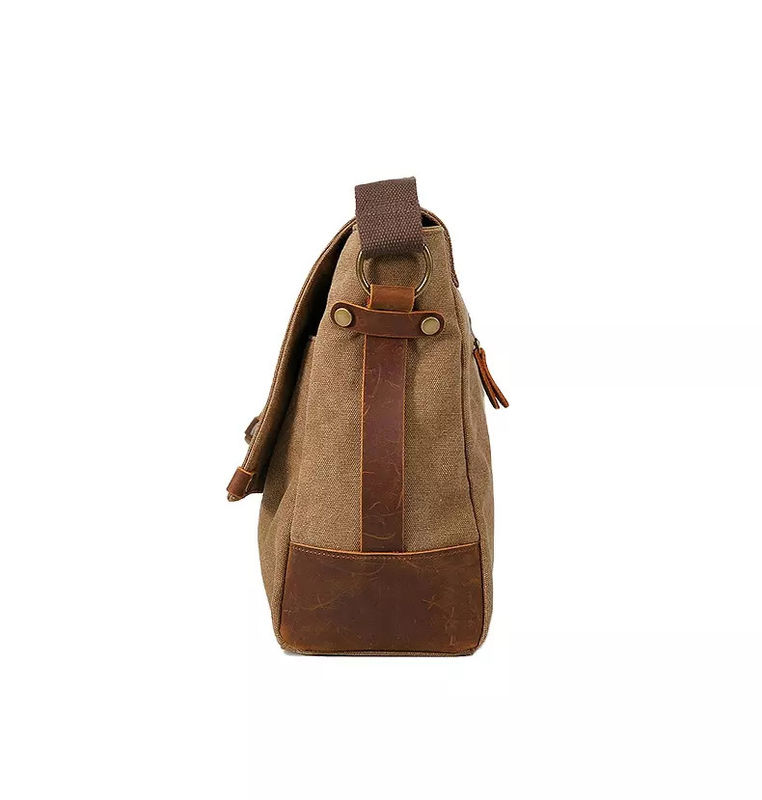 Vintage Leather Waterproof Messenger Bag Anti Abrasion Durable