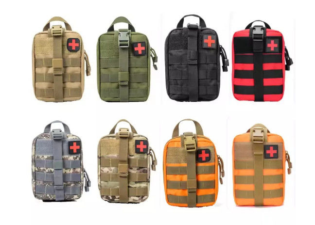 Nylon Waterproof Tear Away Molle Pouch , Antiwear Rip Away First Aid Pouch