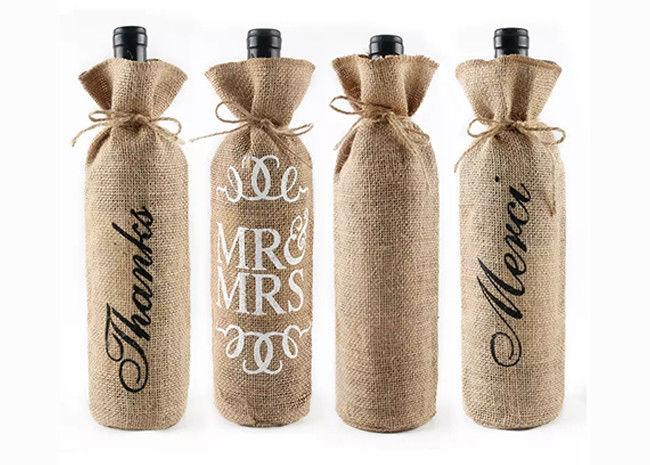 Recycled Drawstring Reusable Gift Bags Practical For Wine Bottle