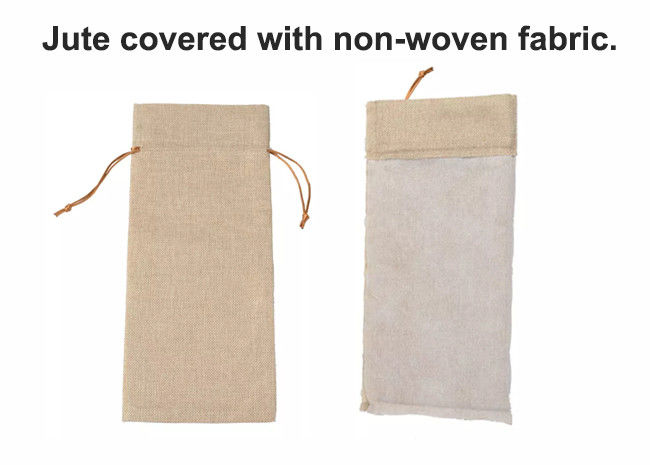 Recycled Drawstring Reusable Gift Bags Practical For Wine Bottle