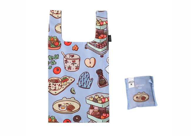 REPT 210D Polyester Reusable Shopping Bags Portable Durable Folding