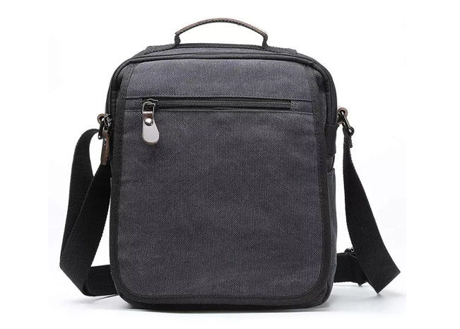 Reusable Antiwear Messenger Crossbody Bag , Portable Retro Canvas Messenger Bag