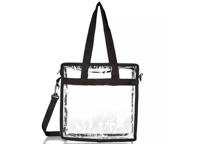 Transparent Shoulder Reusable Shopping Bags PVC Waterproof Recycled