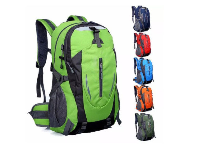 Multicolor Unisex Waterproof Hiking Backpack Polyester Material