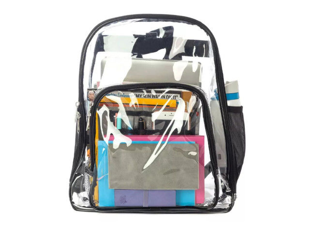 Transparent Clear PVC Business Casual Backpack Foldable For Travel