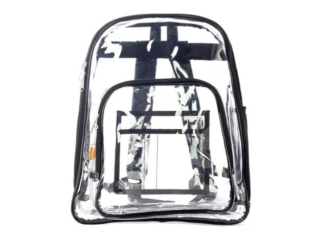 Transparent Clear PVC Business Casual Backpack Foldable For Travel