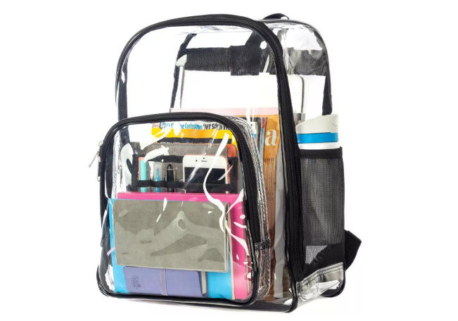 Transparent Clear PVC Business Casual Backpack Foldable For Travel