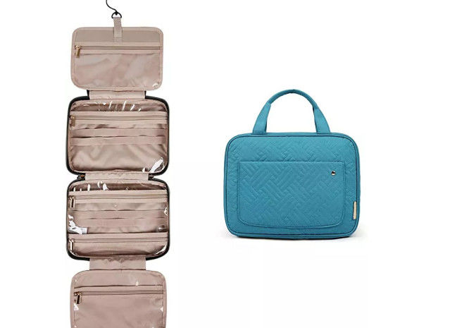 Makeup Tearproof Roll Up Hanging Toiletry Bag Antiwear For Bathroom