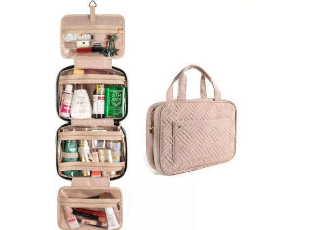 Makeup Tearproof Roll Up Hanging Toiletry Bag Antiwear For Bathroom