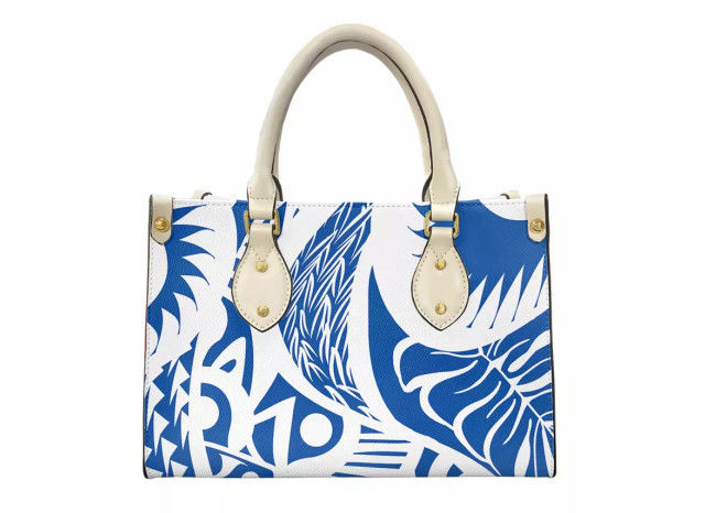 Portable Polyester Luxury Leather Purse , Multifunctional Leather Tote Bag