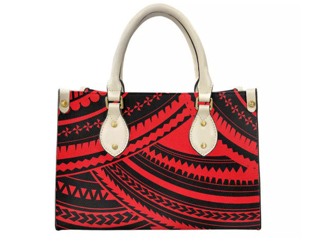 Portable Polyester Luxury Leather Purse , Multifunctional Leather Tote Bag