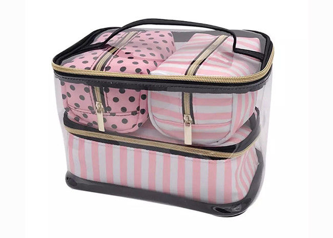 Moistureproof Cosmetics Camping Storage Bag Waterproof Transparent PVC PU