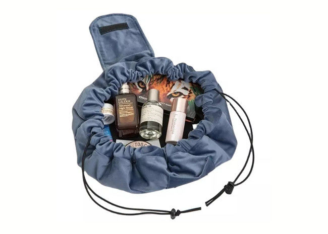 Velvet Portable Makeup Drawstring Bag Recycled Multi Function