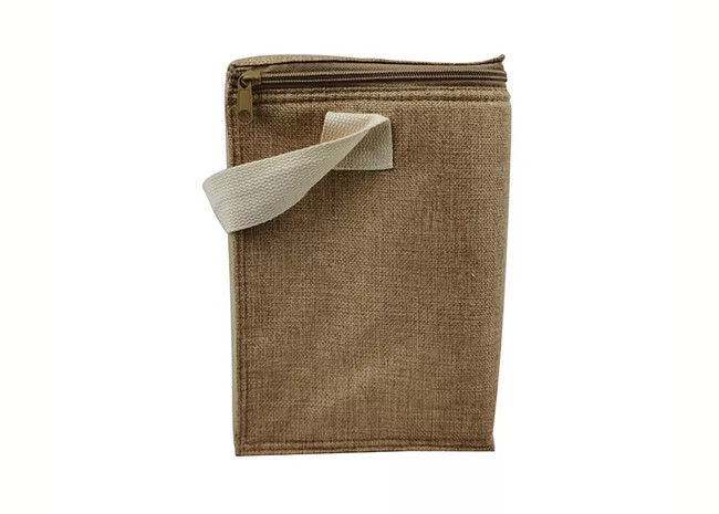 Thickened Antiwear Cooler Basket Jute , Multifunctional Jute Cooler Bag
