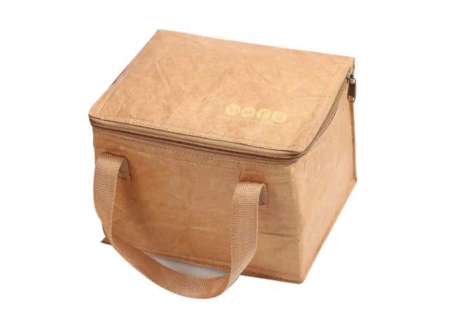 Foldable Leakproof Jute Insulated Lunch Bag Washable Portable