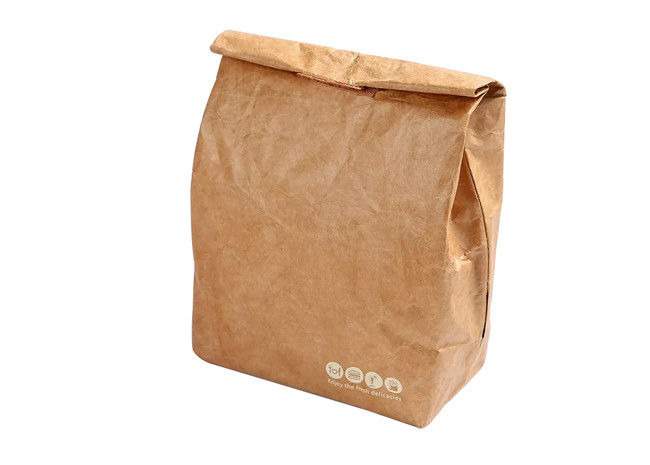 Foldable Leakproof Jute Insulated Lunch Bag Washable Portable