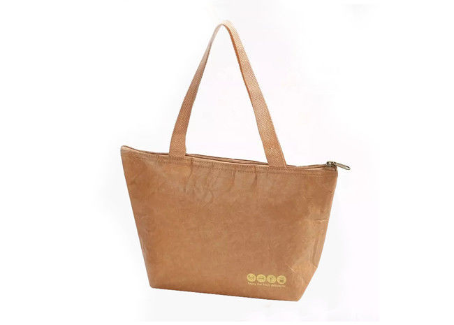 Foldable Leakproof Jute Insulated Lunch Bag Washable Portable
