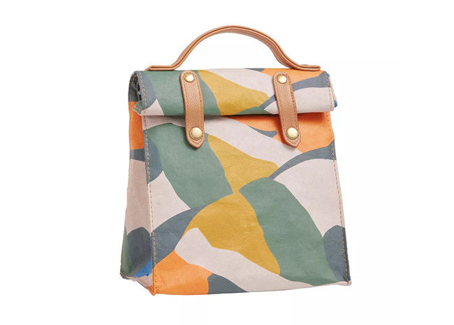 Leakproof Portable Canvas Cooler Bag , Reusable Canvas Insulated Tote